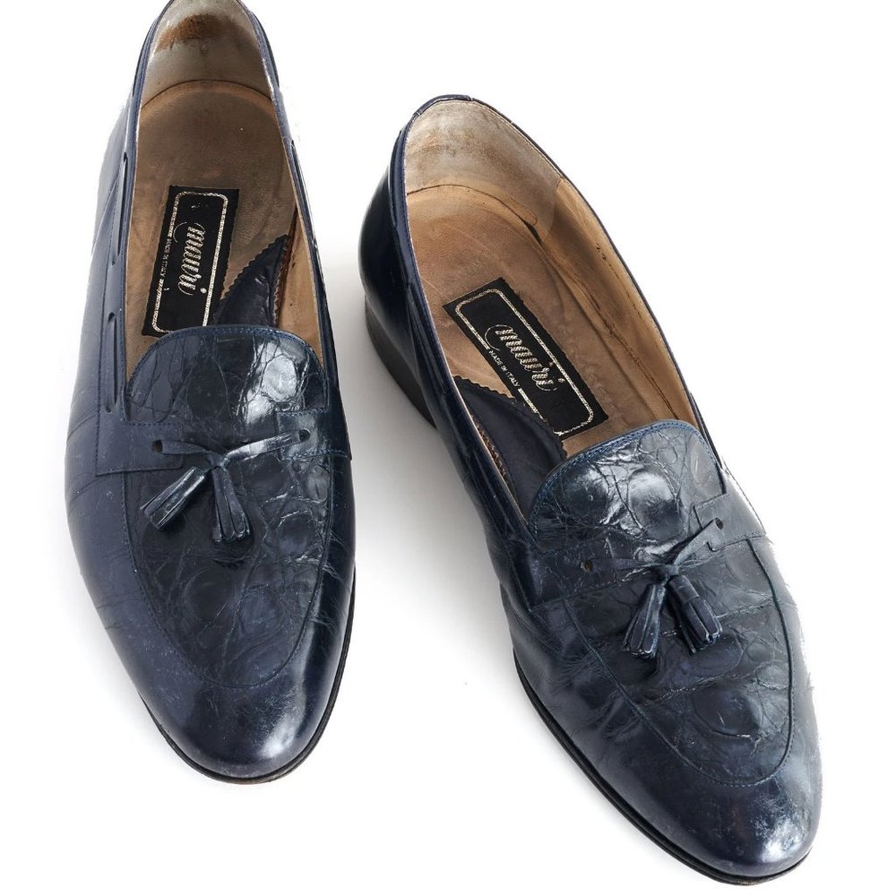 MENS Mauri Alligator Loafer Tassel, Sz: 9.5